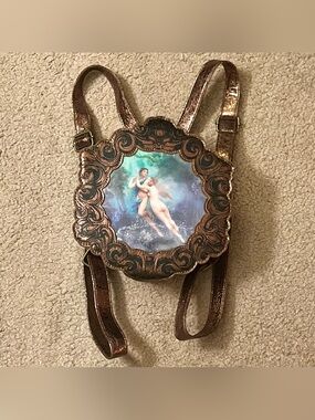 Current Mood Dolls Kill Gold Hexagon Lenticular Fairy Fantasy Mini Backpack